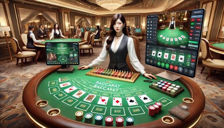 Sudut pandang meja dealer Dragon Tiger di studio abahslot